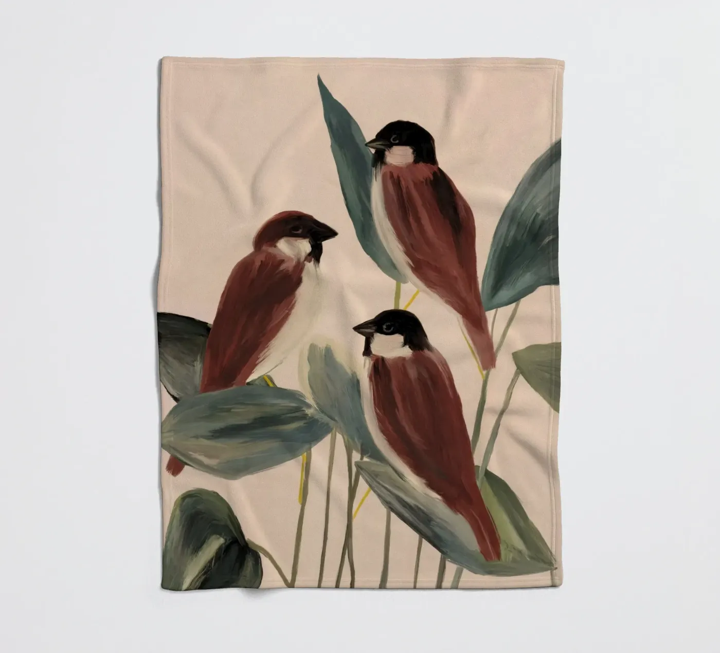 Three Sparrows coperta in pile da M.A.Z.U.N.