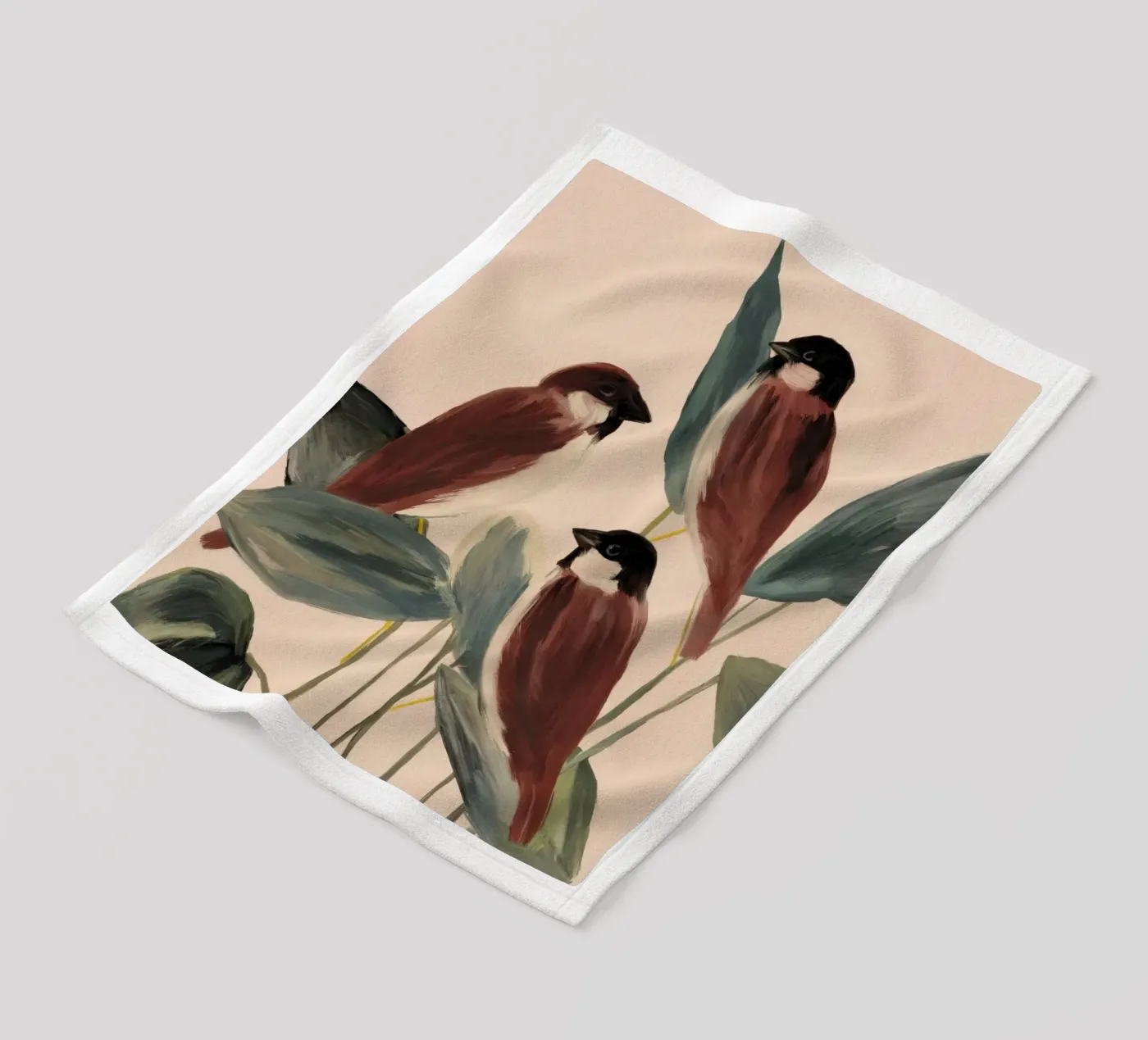 Three Sparrows coperta in pile da M.A.Z.U.N.