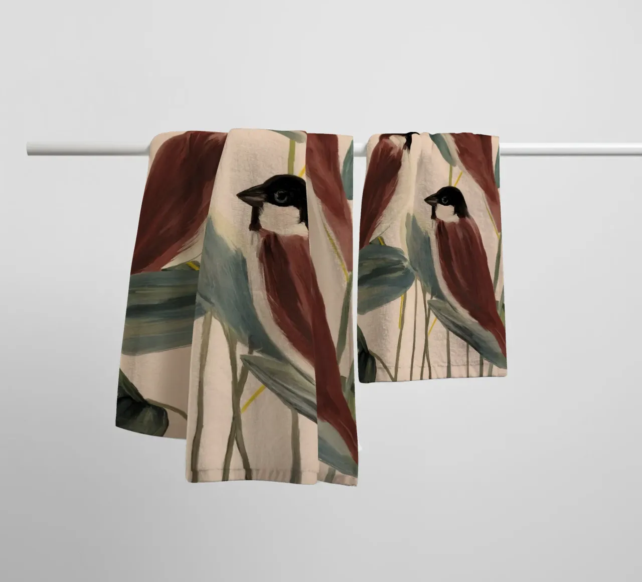 Three Sparrows badhanddoek van M.A.Z.U.N.