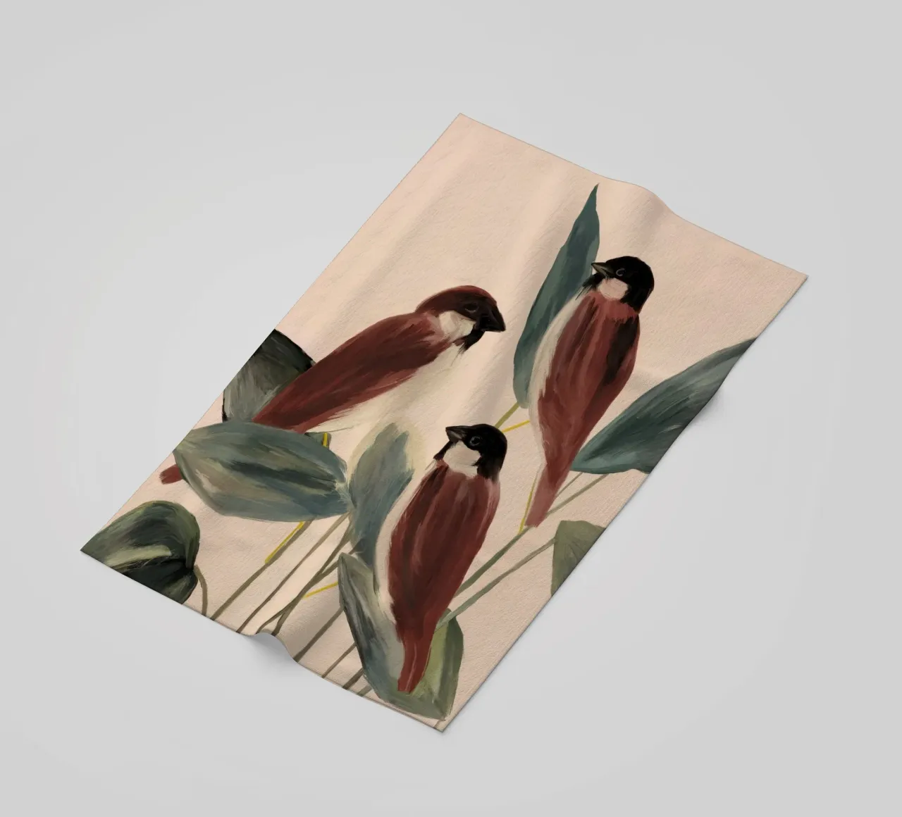 Drie mussen strandhanddoek van M.A.Z.U.N.