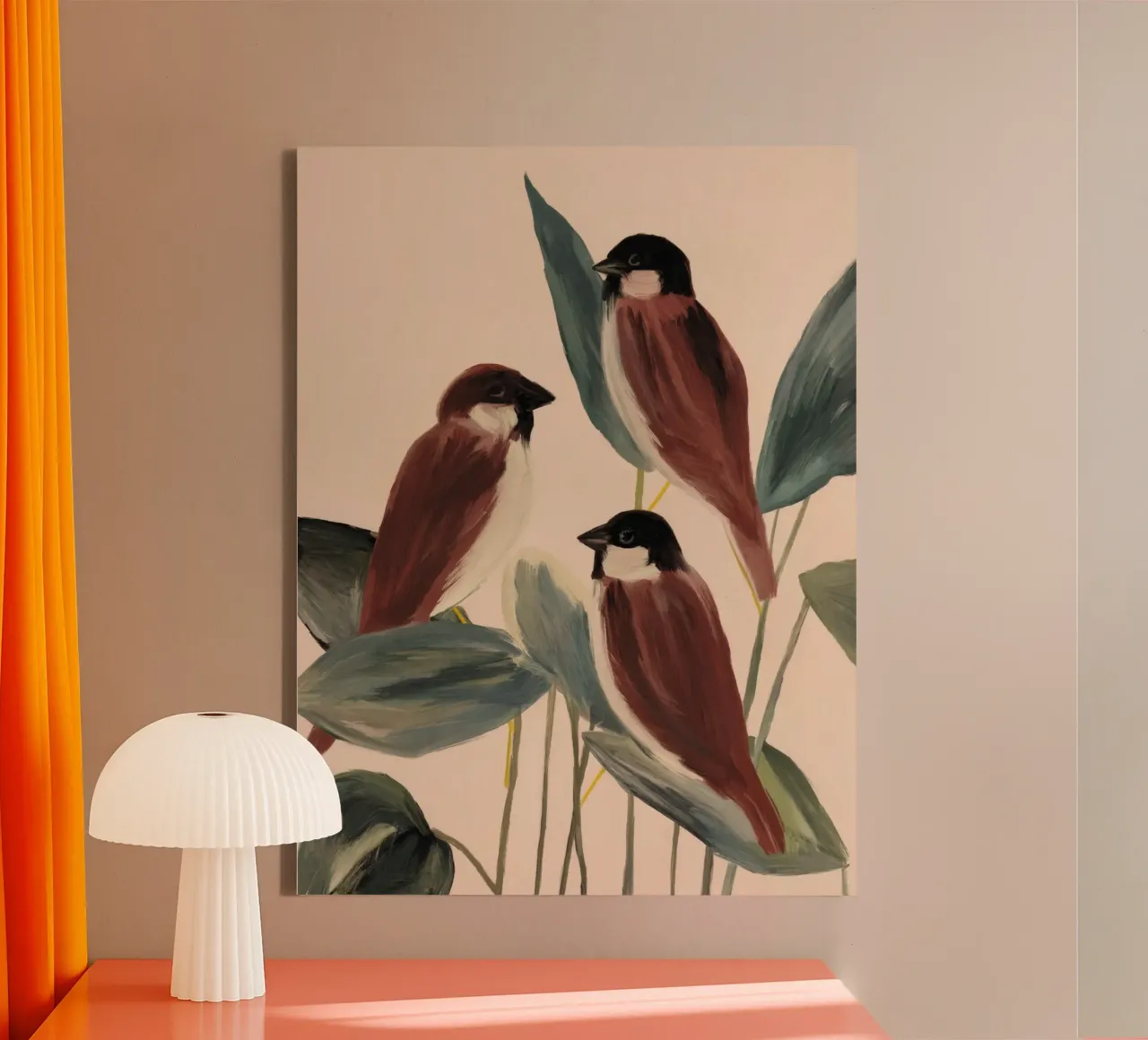 Drie mussen canvas van M.A.Z.U.N.