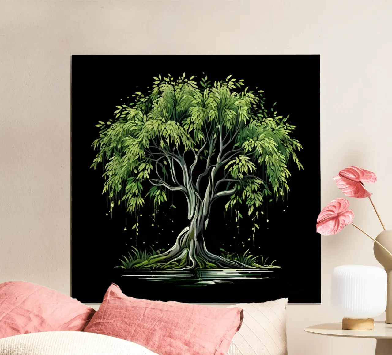 Das Flüstern der Weide Poster mit Kunststoffrahmen von Artistic-shop