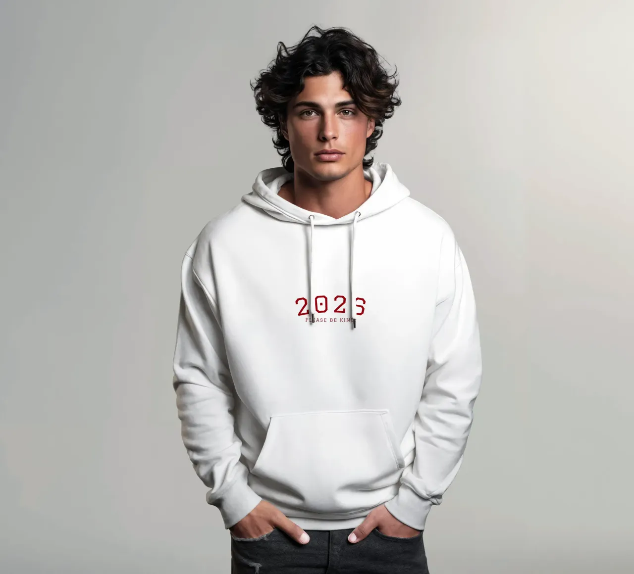 2026 Please Be Kind felpa con cappuccio da DesigndN