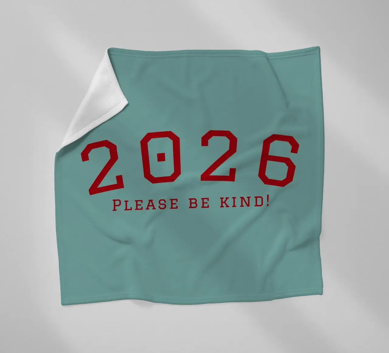 2026 Please Be Kind coperta in pile da DesigndN