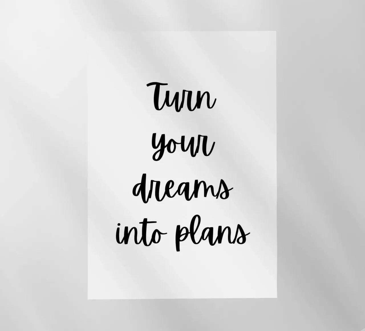 Turn your dreams into plans pellicola backlit da Quotes on walls