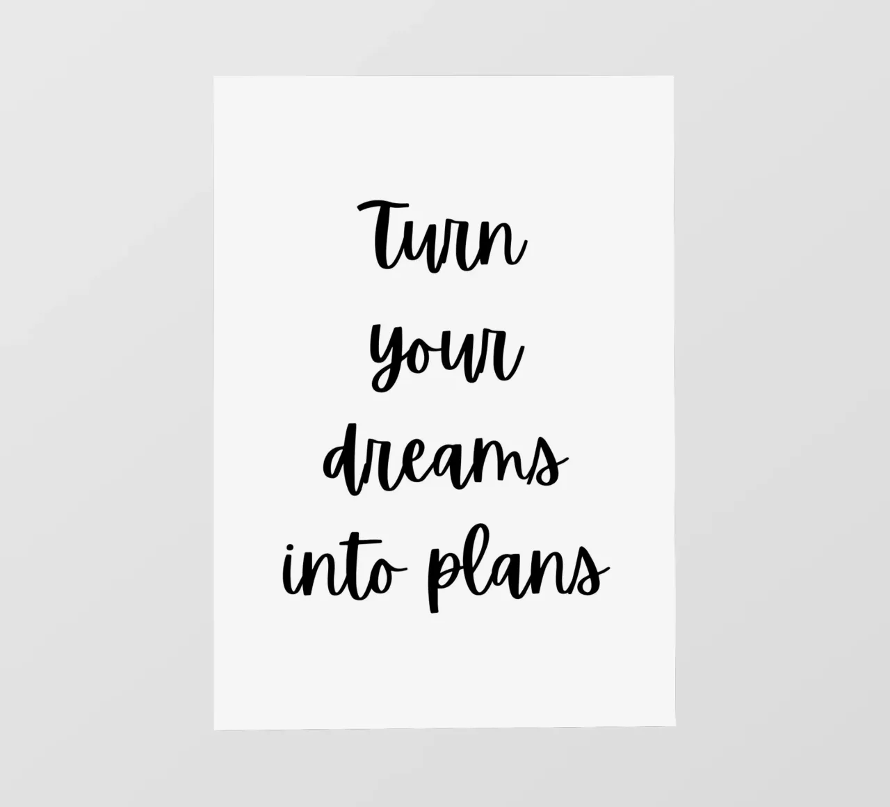 Turn your dreams into plans pellicola backlit da Quotes on walls