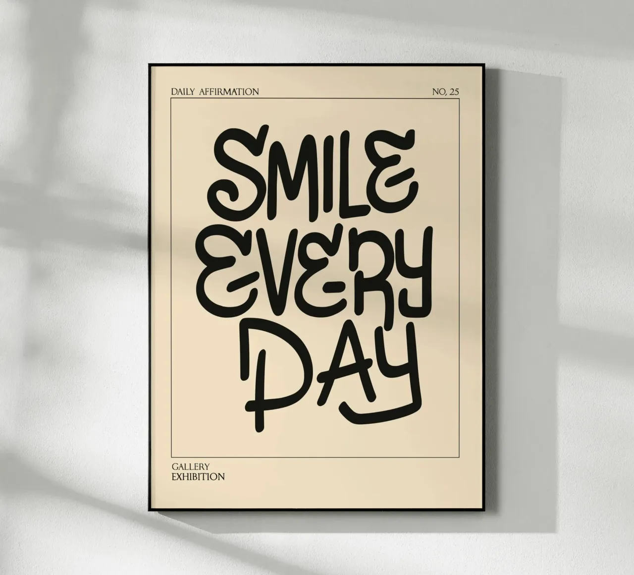 Daily Affirmation No. 25: Smile Every Day plexiglass da vintageshop