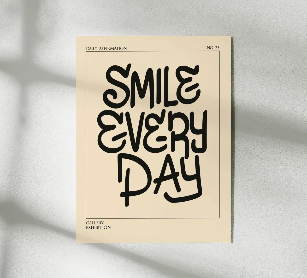 Daily Affirmation No. 25: Smile Every Day plexiglass da vintageshop