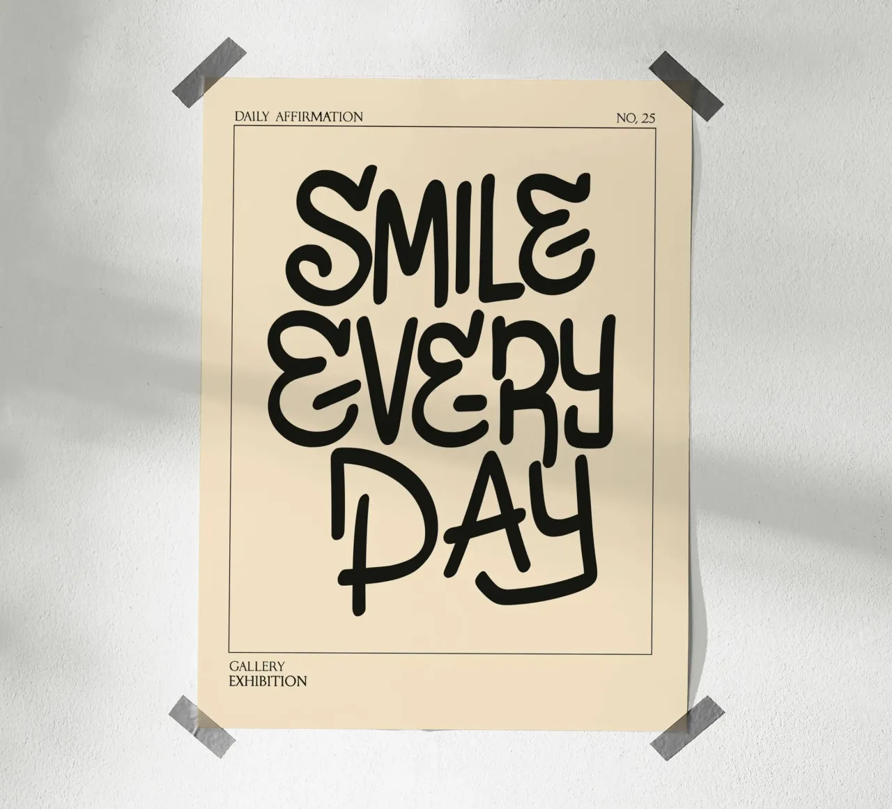 Daily Affirmation No. 25: Smile Every Day carta hahnemühle da vintageshop