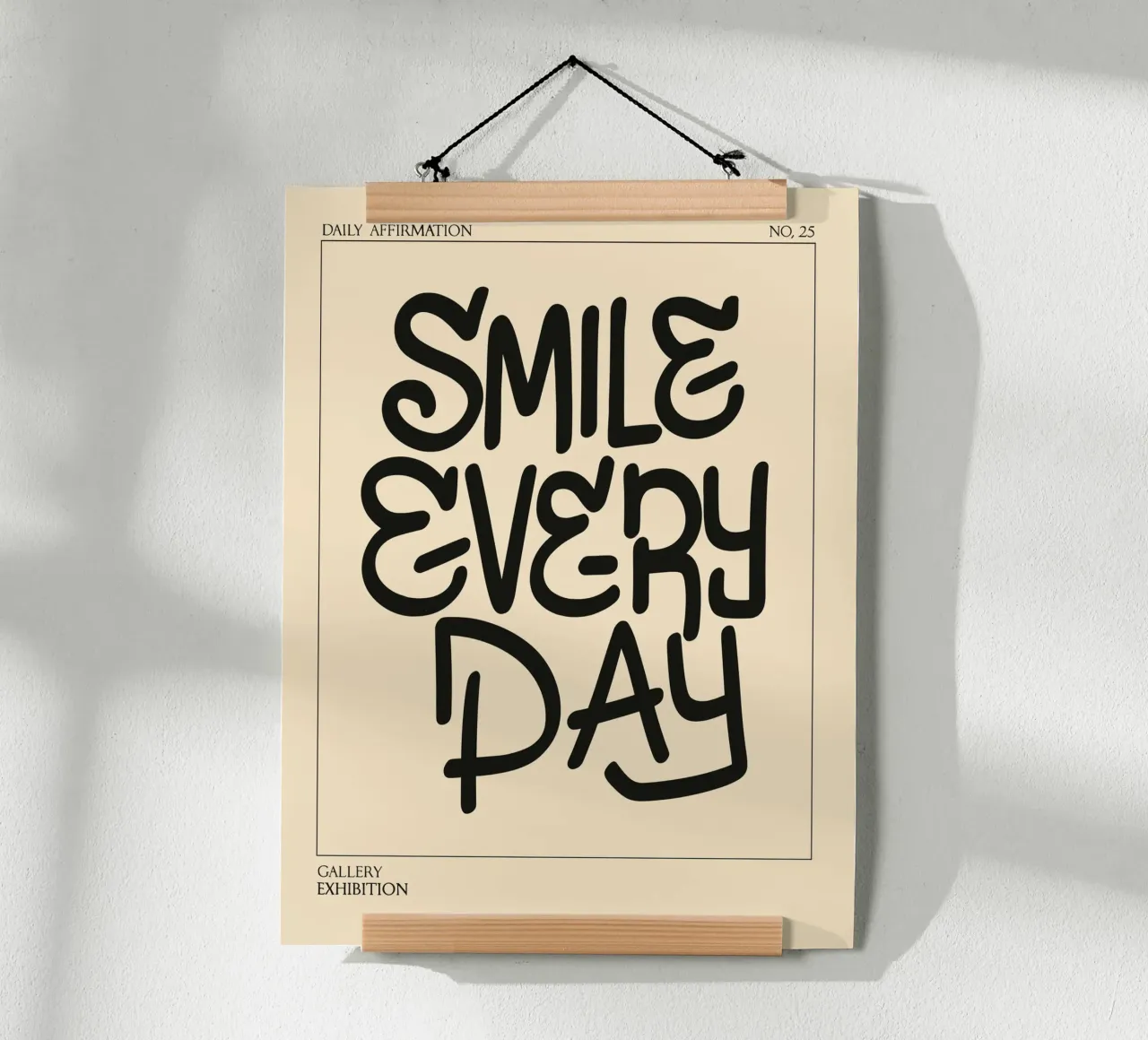 Daily Affirmation No. 25: Smile Every Day carta hahnemühle da vintageshop