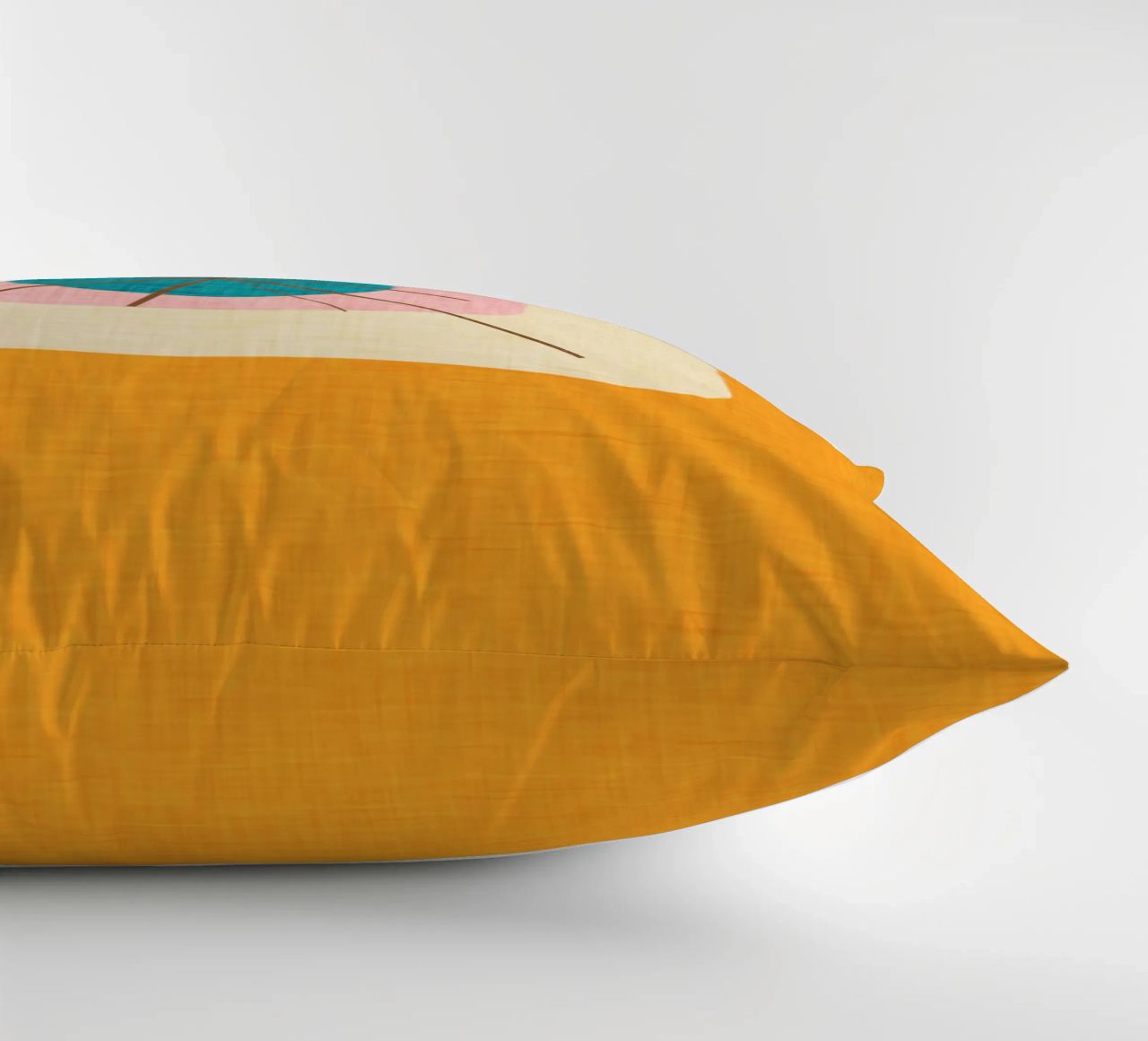 Flower Egg Mustard - Mid Century Modern decorative cushion by susanacosta