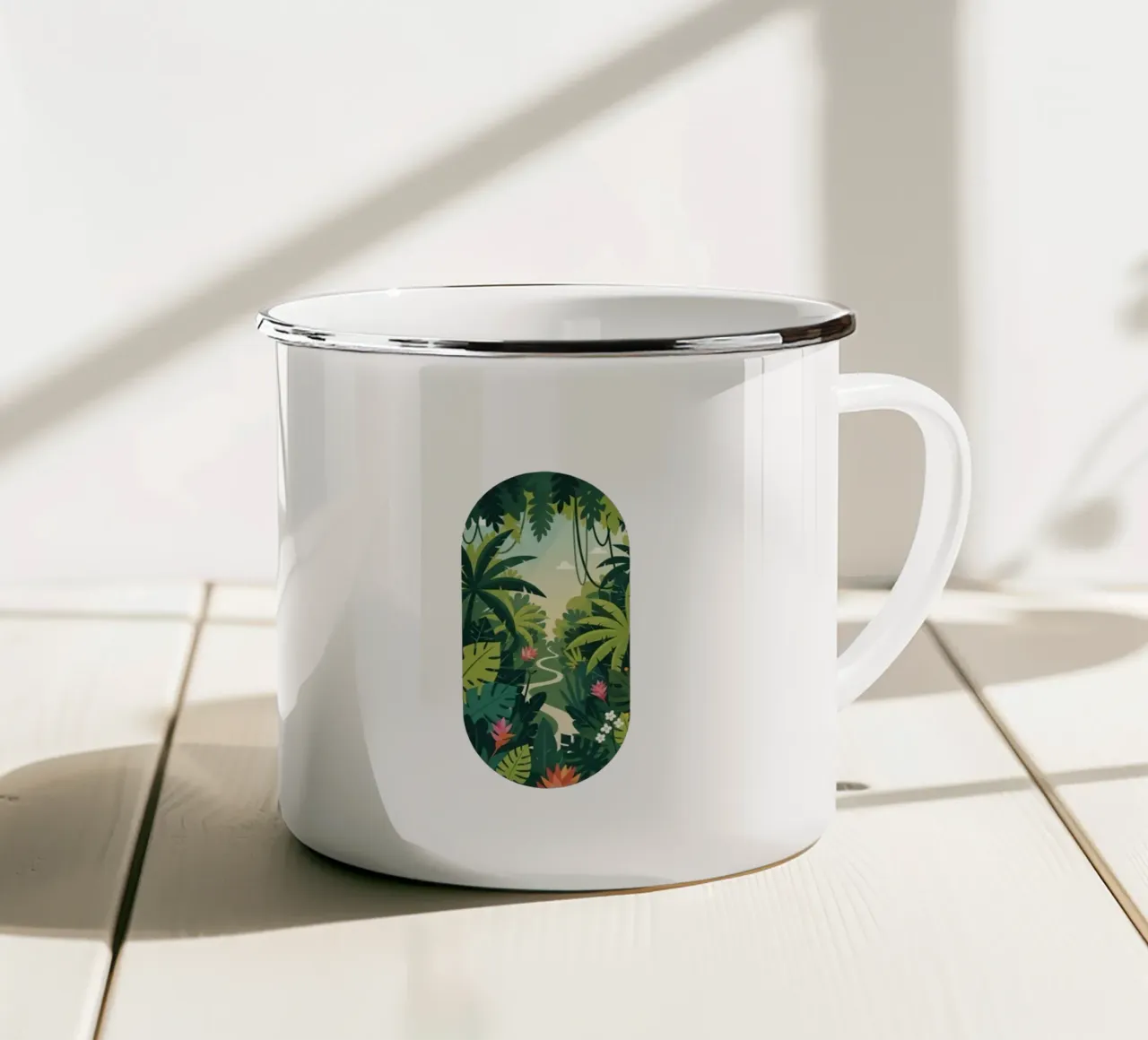 Porta a baldacchino tropicale tazza in smalto da Wild Colors Gallery