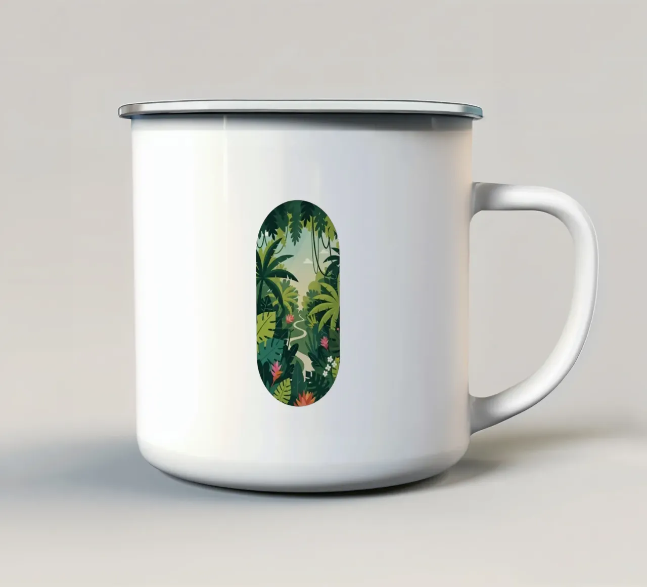 Porta a baldacchino tropicale tazza in smalto da Wild Colors Gallery