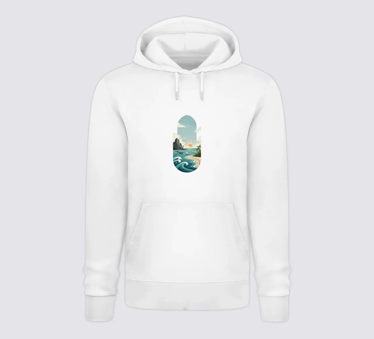 Paesaggio onirico oceanico felpa con cappuccio da Wild Colors Gallery