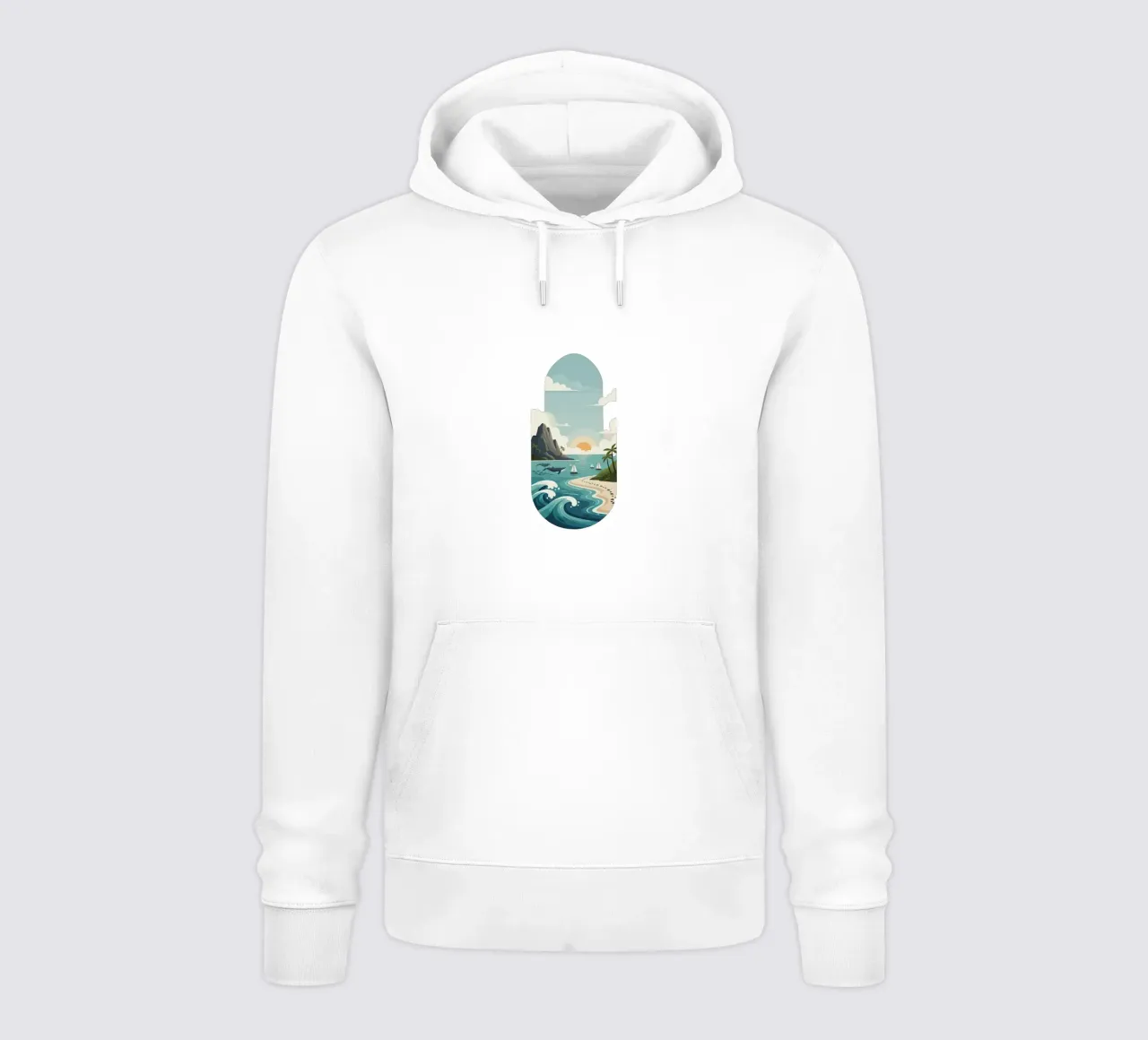 Paesaggio onirico oceanico felpa con cappuccio da Wild Colors Gallery