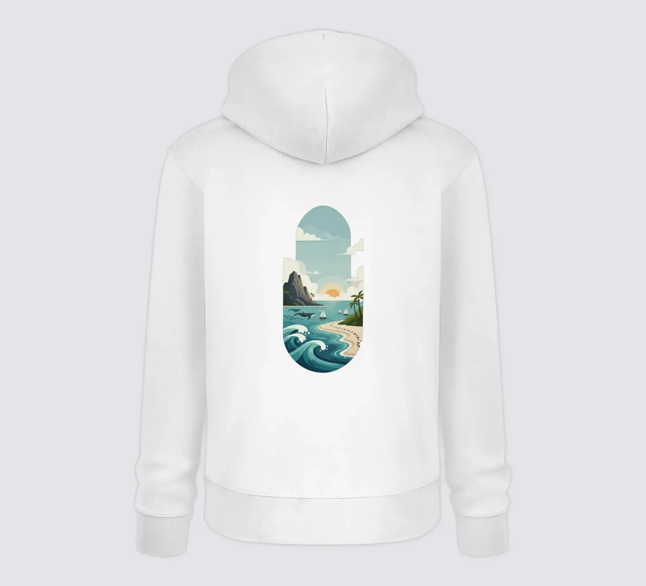 Paesaggio onirico oceanico felpa con cappuccio da Wild Colors Gallery