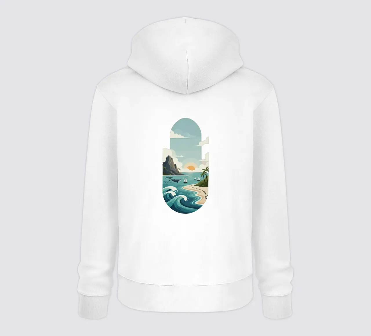 Paesaggio onirico oceanico felpa con cappuccio da Wild Colors Gallery