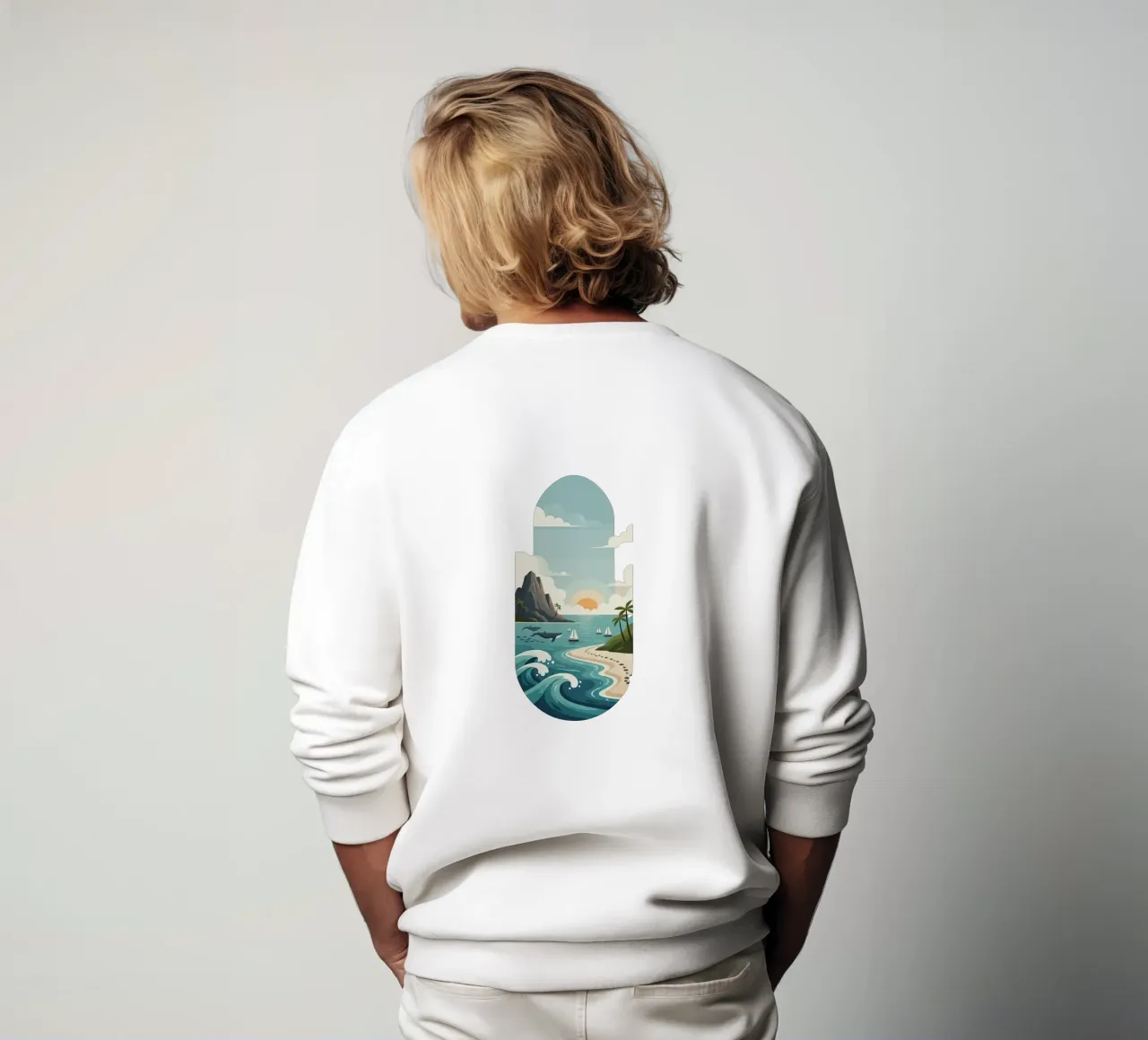 Paesaggio onirico oceanico felpa da Wild Colors Gallery
