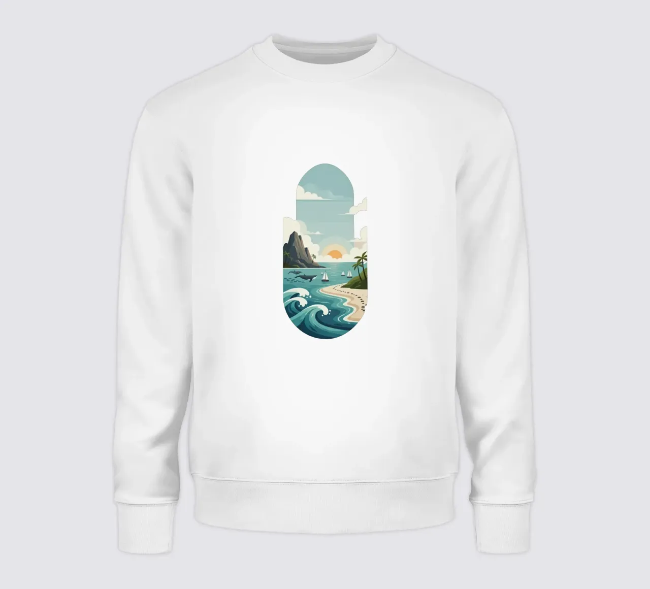 Paesaggio onirico oceanico felpa da Wild Colors Gallery