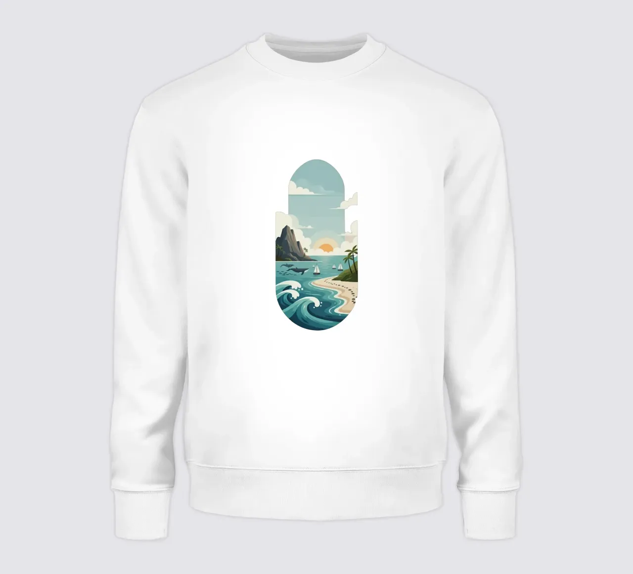 Paesaggio onirico oceanico felpa da Wild Colors Gallery