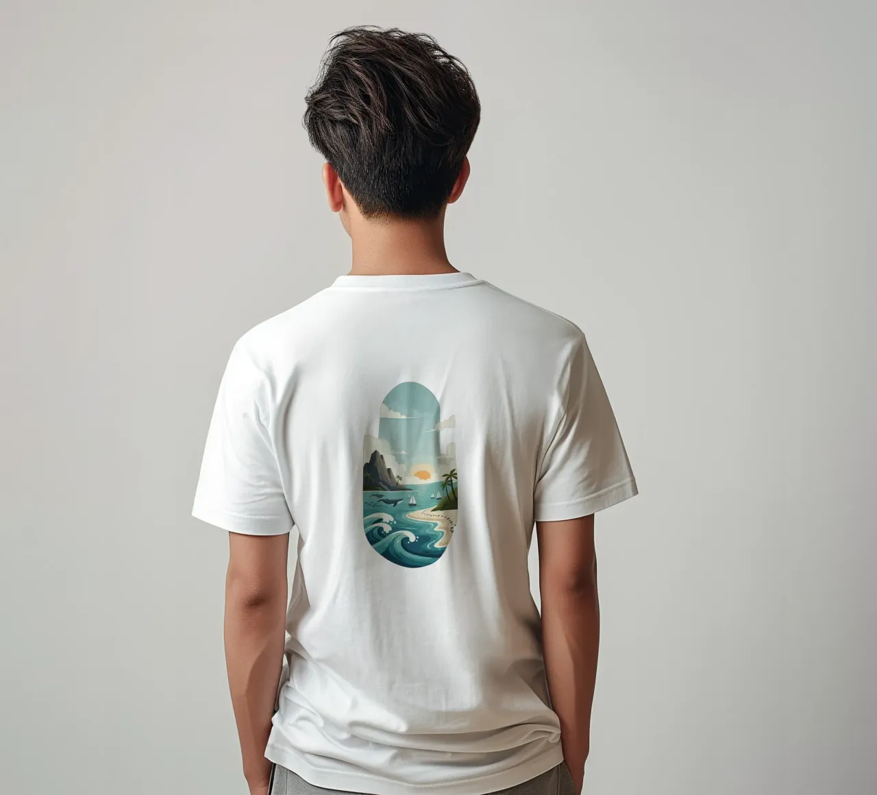 Paesaggio onirico oceanico t-shirt da Wild Colors Gallery