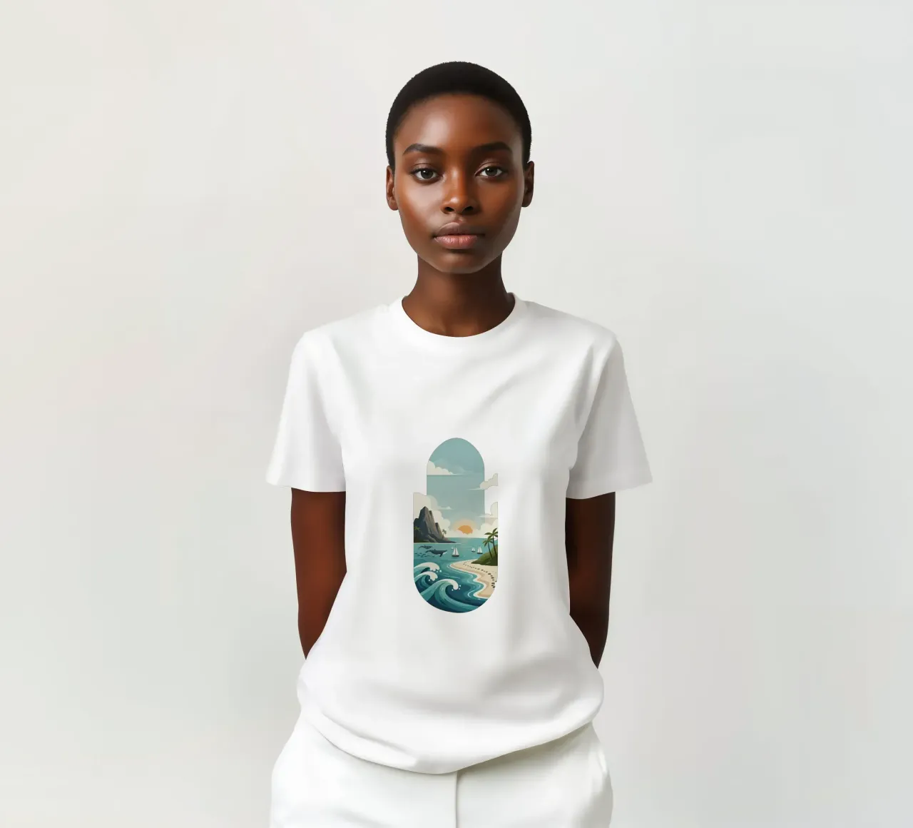 Paesaggio onirico oceanico t-shirt da Wild Colors Gallery