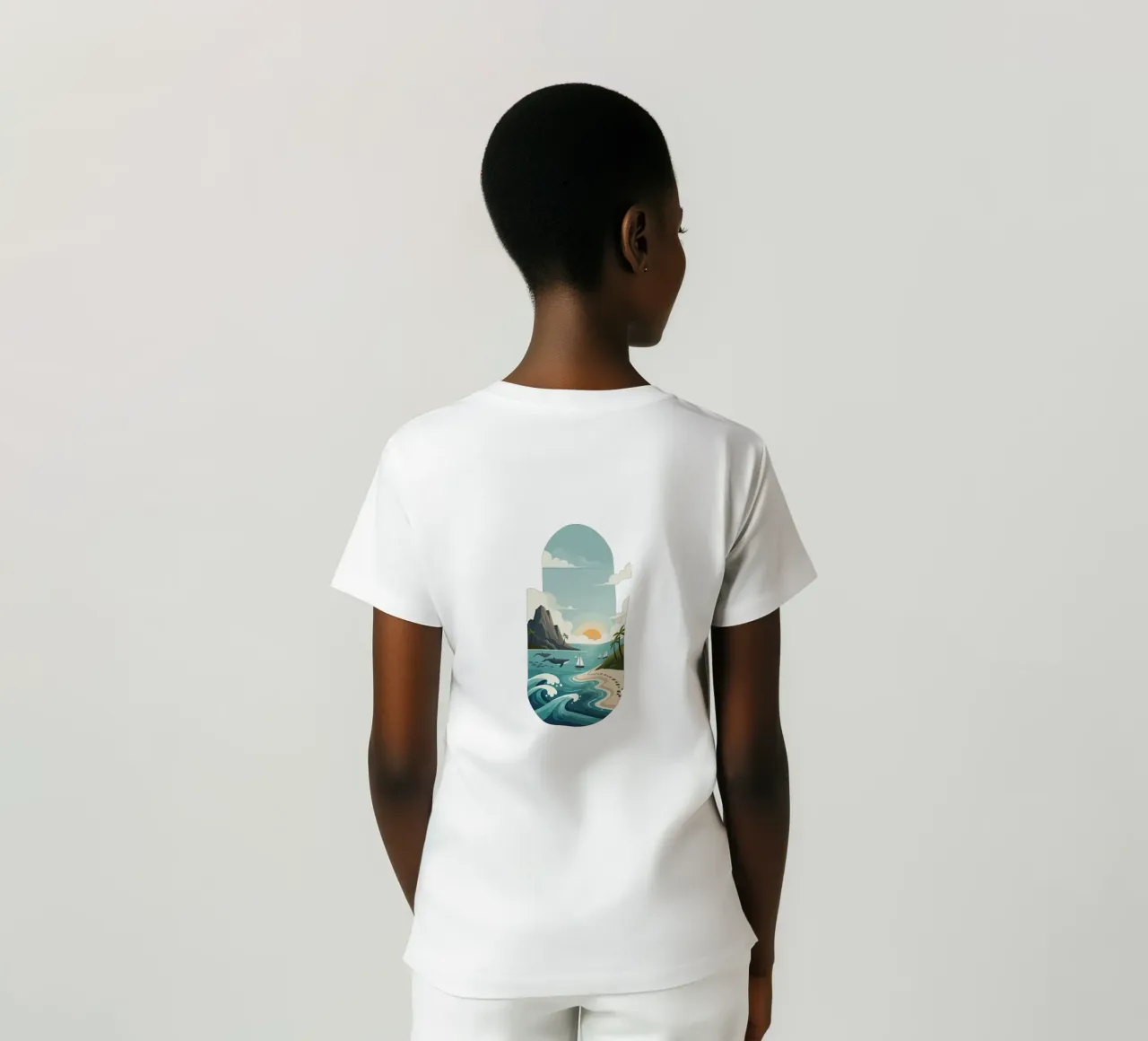 Paesaggio onirico oceanico t-shirt da Wild Colors Gallery