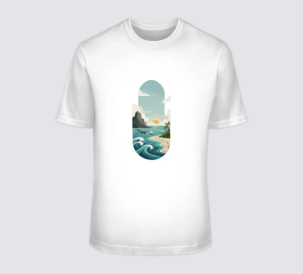 Paesaggio onirico oceanico t-shirt da Wild Colors Gallery