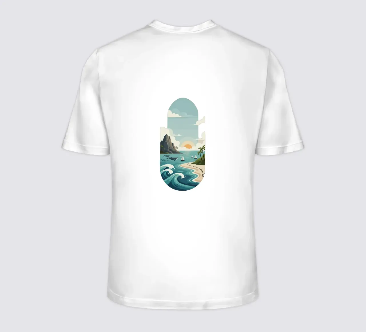 Paesaggio onirico oceanico t-shirt da Wild Colors Gallery