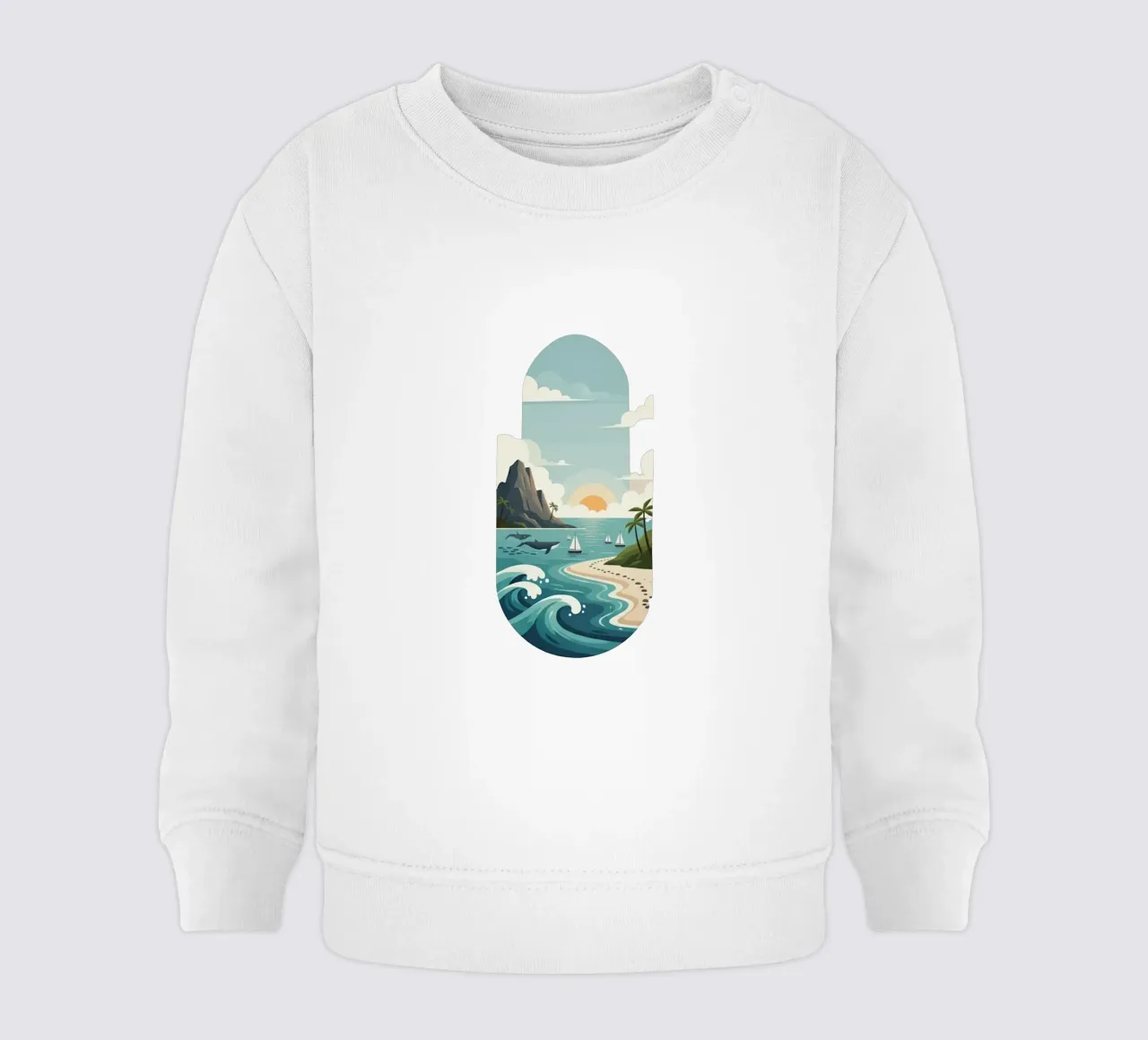 Paesaggio onirico oceanico felpa neonato da Wild Colors Gallery