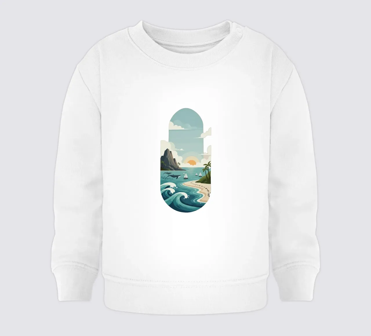 Paesaggio onirico oceanico felpa neonato da Wild Colors Gallery