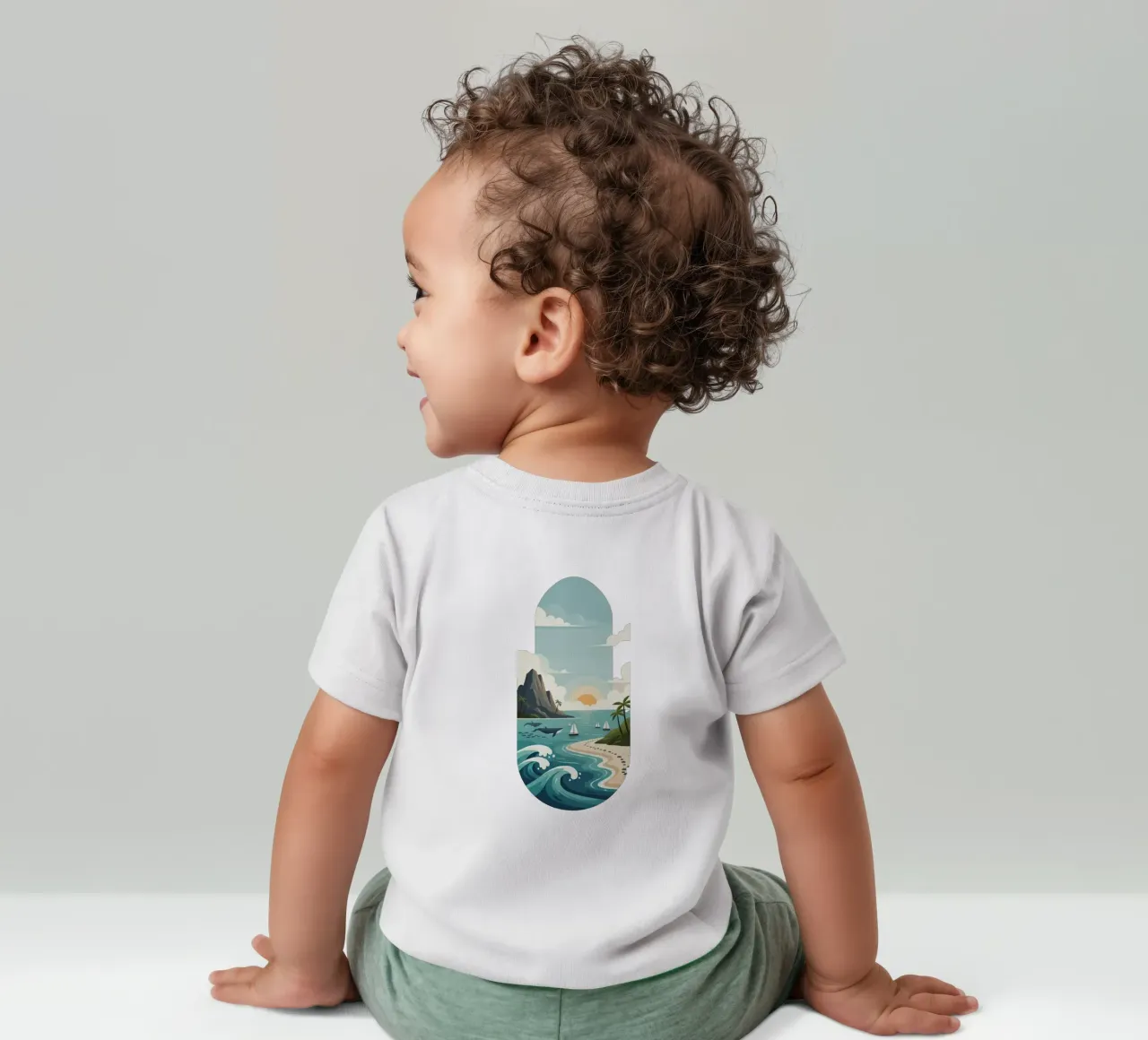 Paesaggio onirico oceanico maglietta neonato da Wild Colors Gallery
