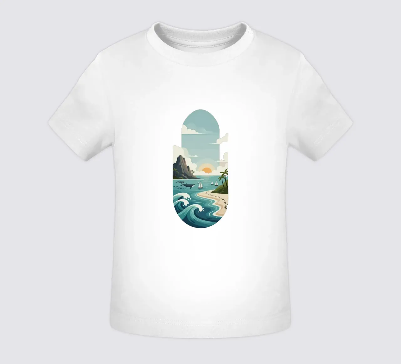 Paesaggio onirico oceanico maglietta neonato da Wild Colors Gallery