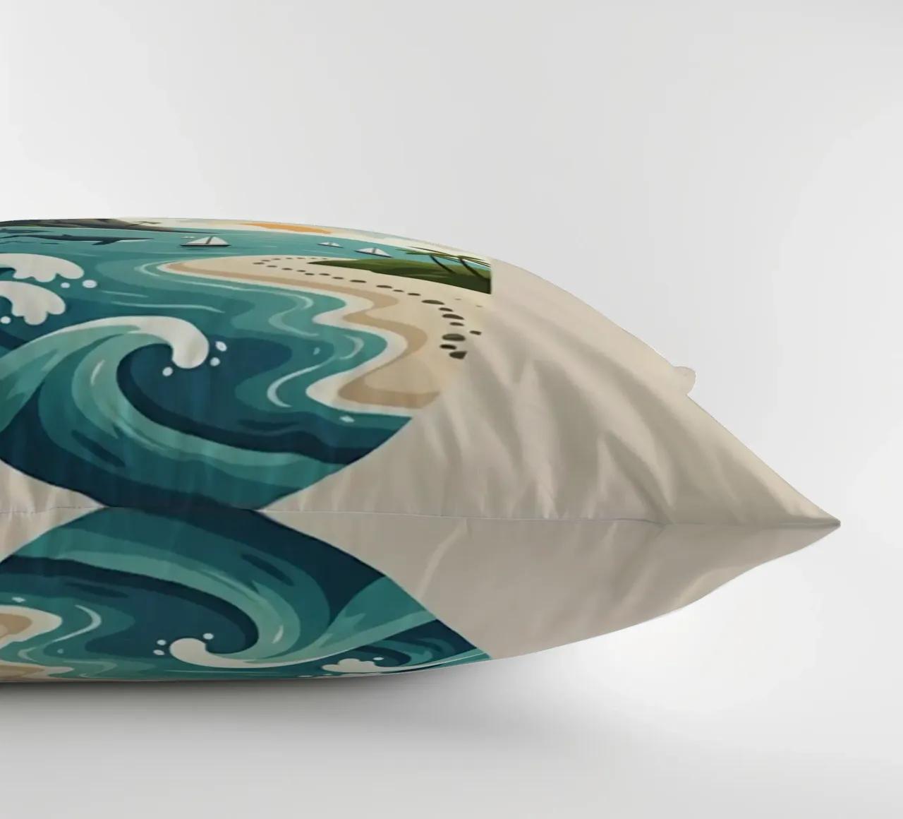 Paesaggio onirico oceanico cuscino da Wild Colors Gallery