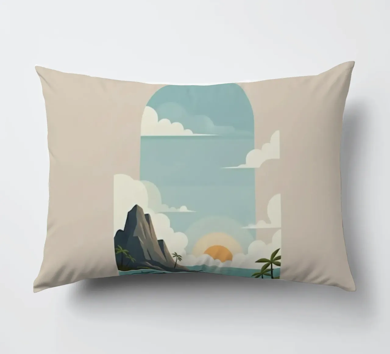 Paesaggio onirico oceanico cuscino da Wild Colors Gallery