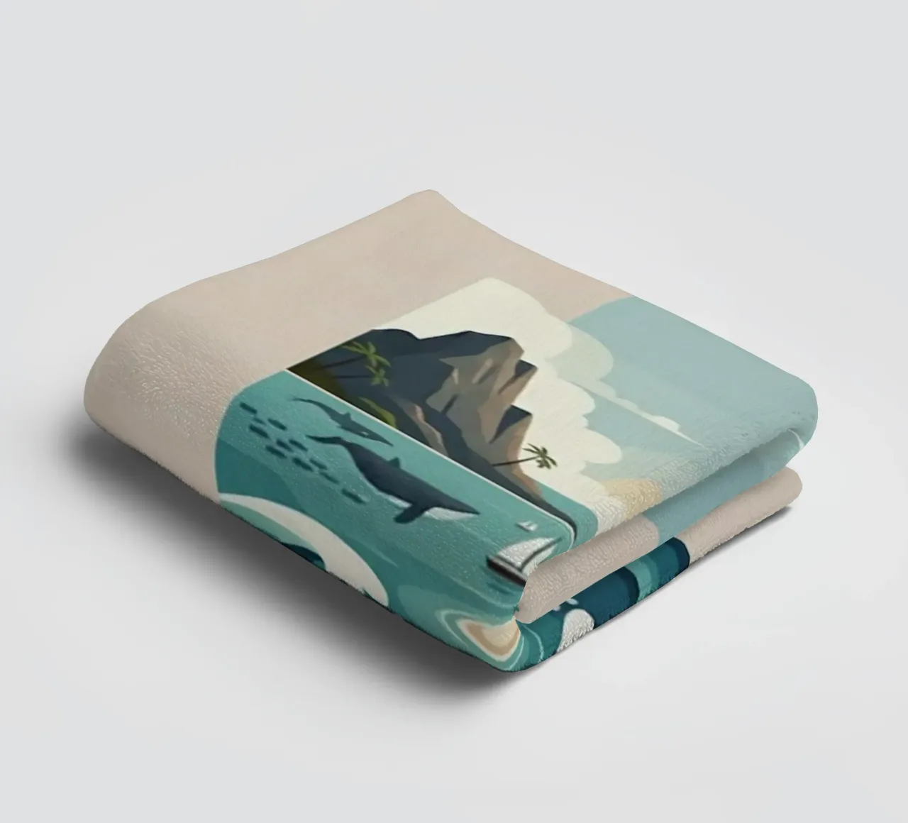 Paesaggio onirico oceanico asciugamano da bagno da Wild Colors Gallery
