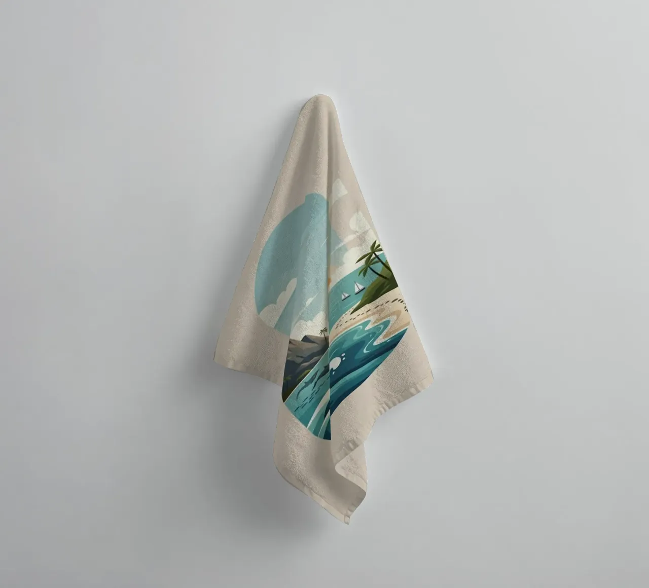 Paesaggio onirico oceanico asciugamano da bagno da Wild Colors Gallery
