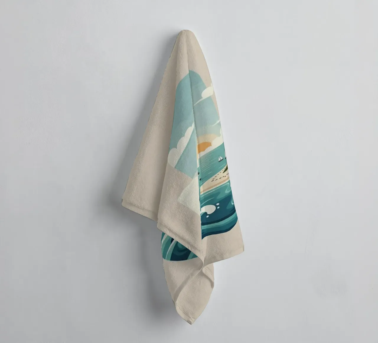 Paesaggio onirico oceanico asciugamano da bagno da Wild Colors Gallery
