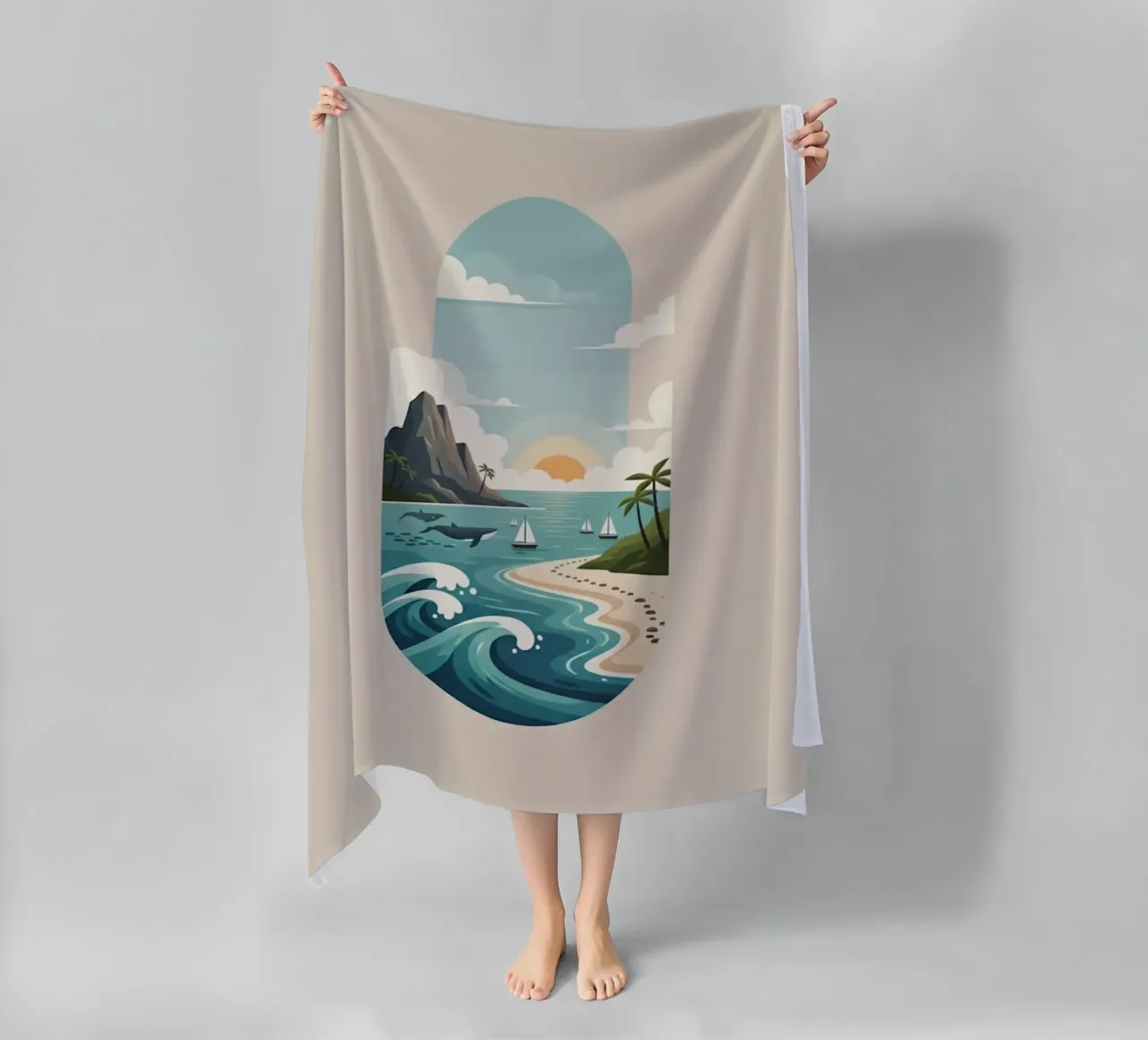 Paesaggio onirico oceanico telo mare da Wild Colors Gallery