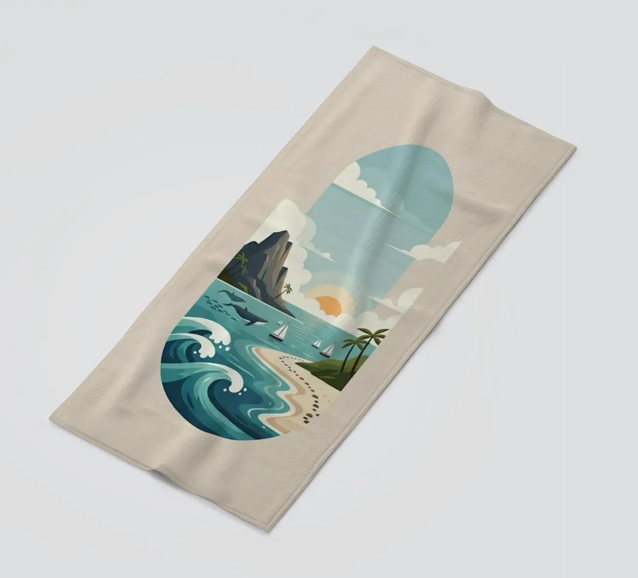 Paesaggio onirico oceanico telo mare da Wild Colors Gallery