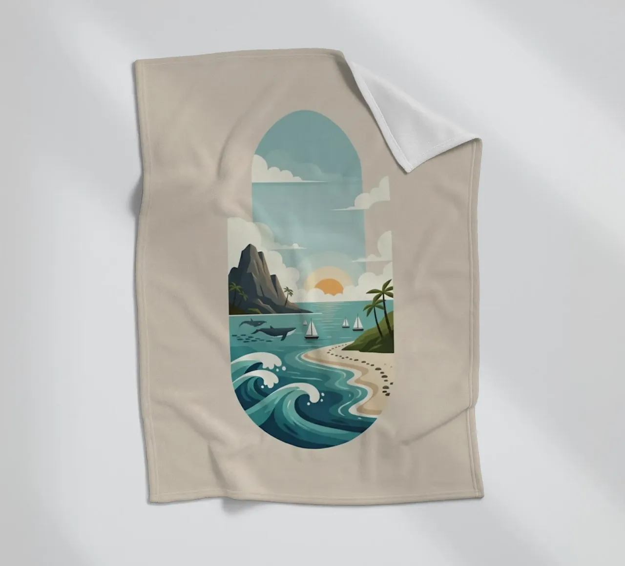 Paesaggio onirico oceanico coperta in pile da Wild Colors Gallery