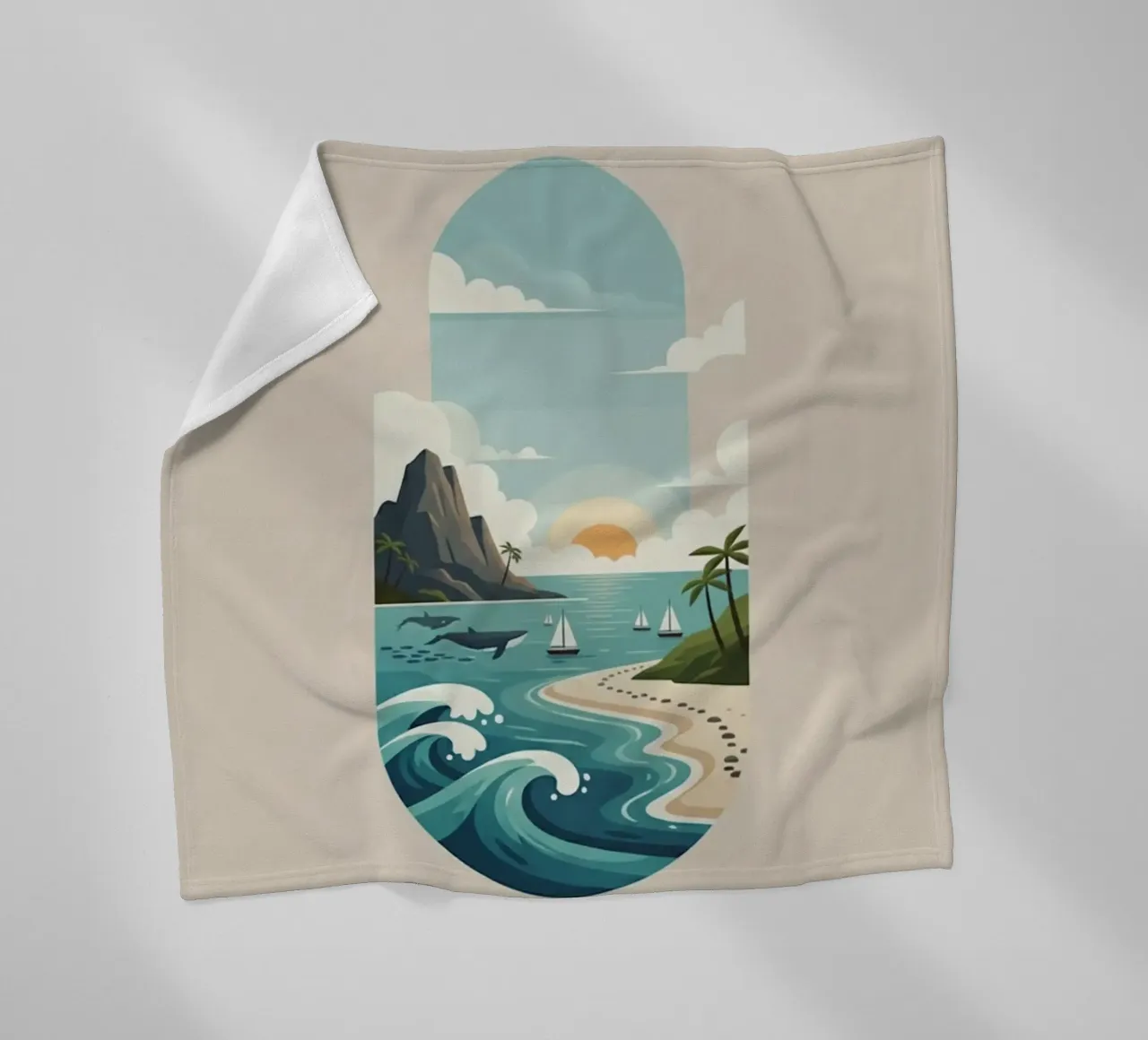 Paesaggio onirico oceanico coperta in pile da Wild Colors Gallery