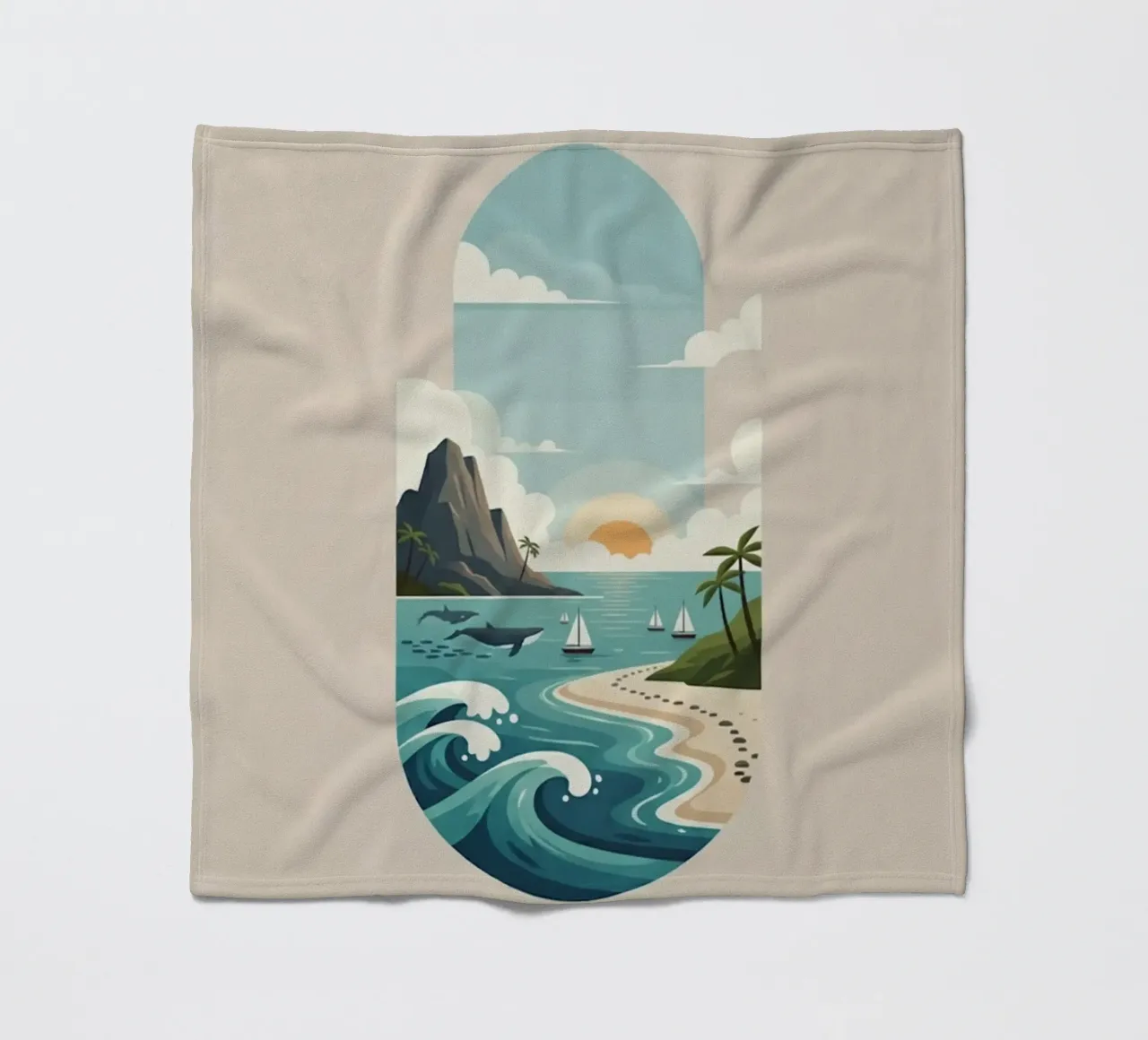 Paesaggio onirico oceanico coperta in pile da Wild Colors Gallery