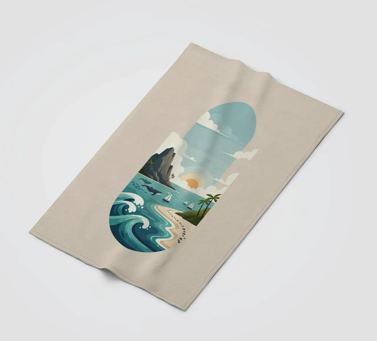 Paesaggio onirico oceanico coperta in pile da Wild Colors Gallery