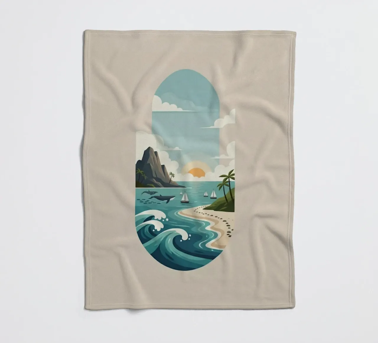 Paesaggio onirico oceanico coperta in pile da Wild Colors Gallery