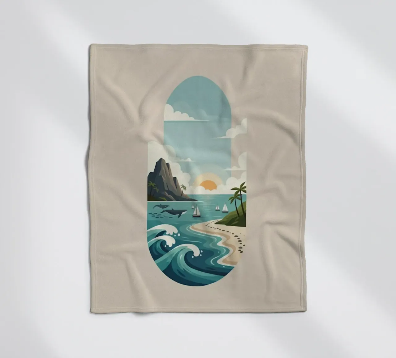 Paesaggio onirico oceanico coperta in pile da Wild Colors Gallery