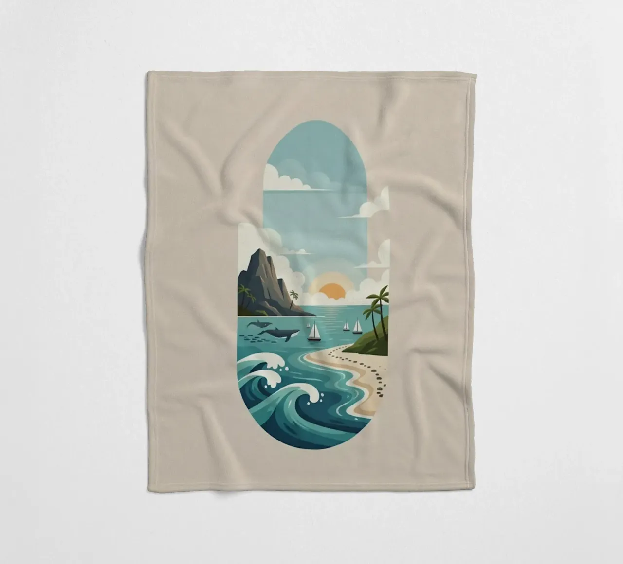 Paesaggio onirico oceanico coperta in pile da Wild Colors Gallery