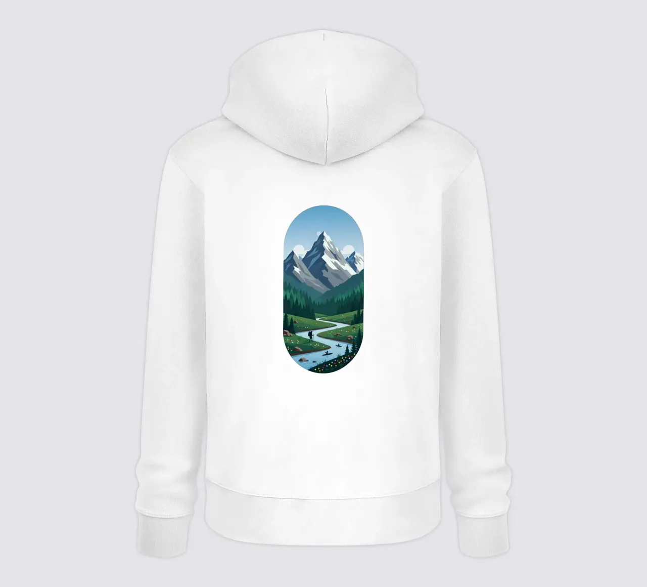 Alpine Serenity felpa con cappuccio da Wild Colors Gallery