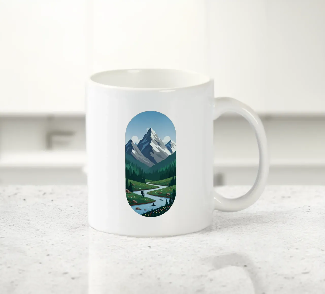 Alpine Serenity tazza in ceramica da Wild Colors Gallery