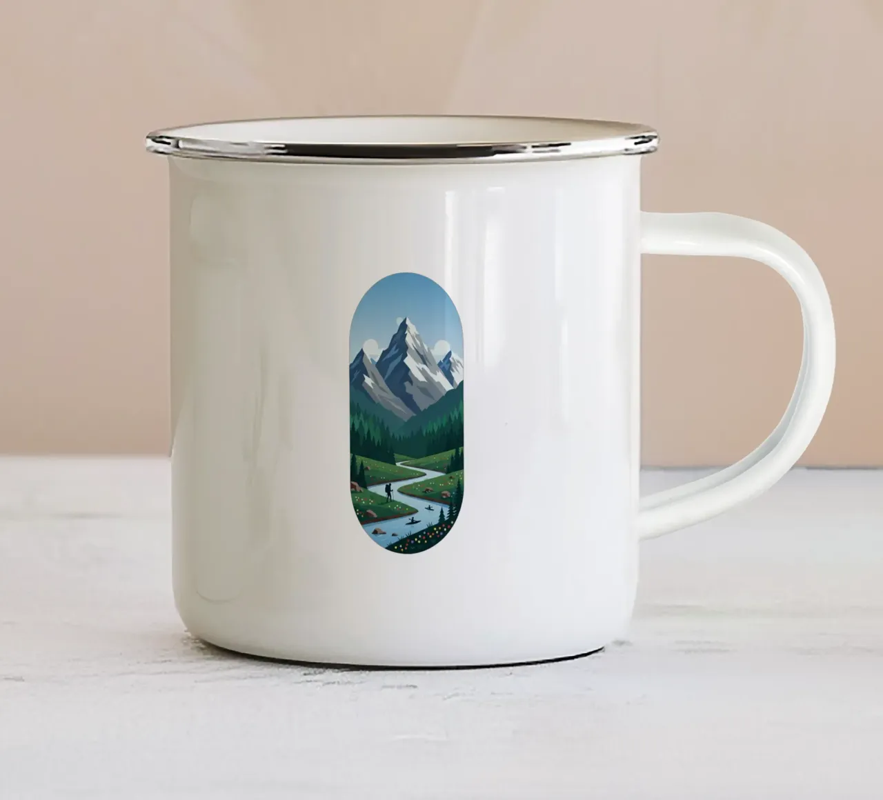 Alpine Serenity tazza in smalto da Wild Colors Gallery